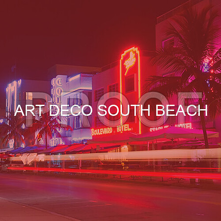 art deco red filter